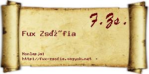 Fux Zsófia névjegykártya